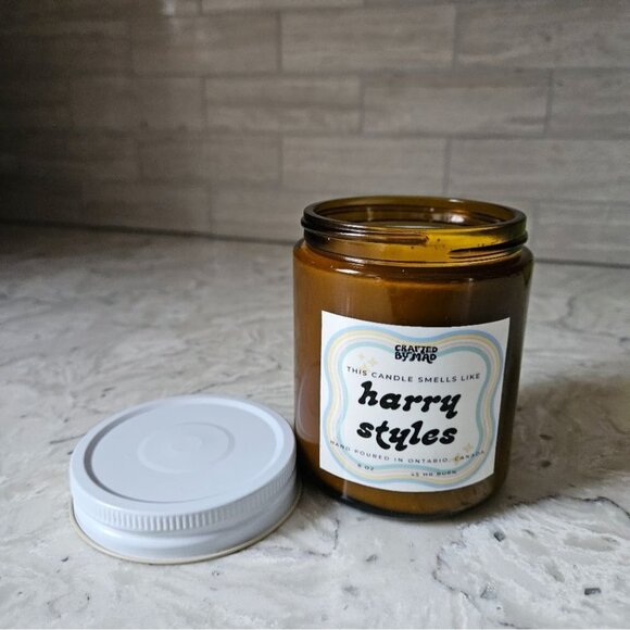 This Candle Smells Like Harry Styles Handmade Soy  Wax Wood Wick Tobacco Vanilla - Picture 3 of 4